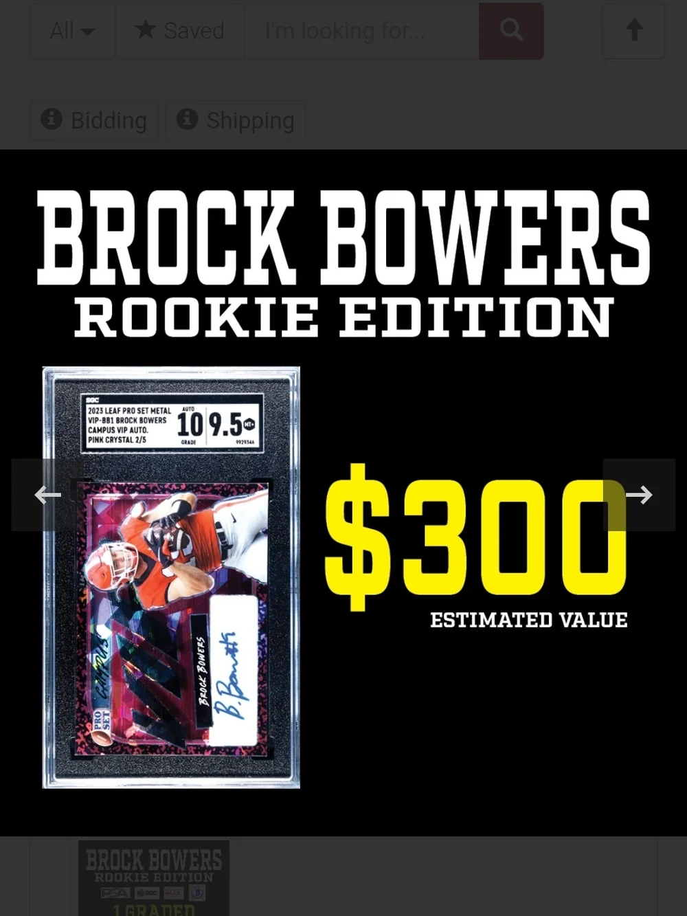 💥 Break King BROCK BOWERS Rookie Edition Series 1 Mystery Card- INSANE CHASE!
